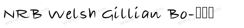 NRB Welsh Gillian Bo字体转换